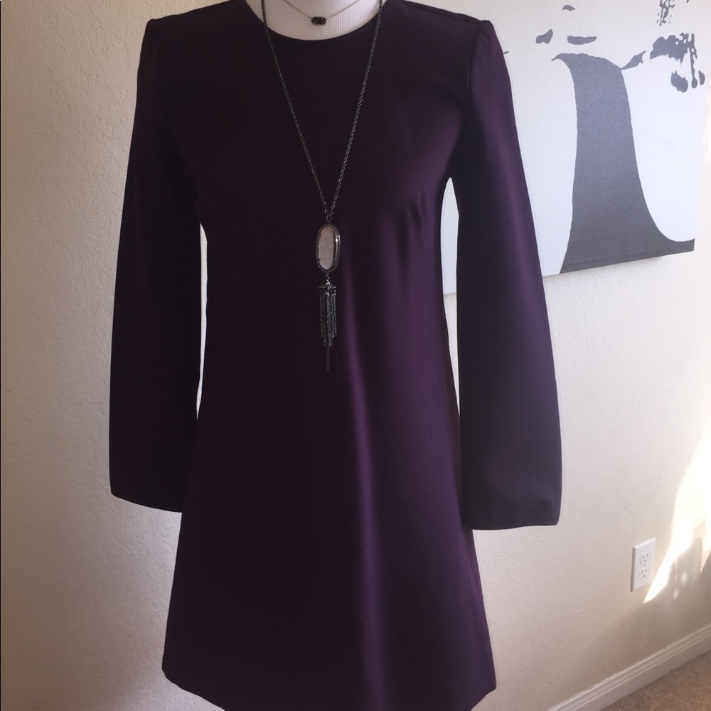 Elaine Turner plum dress